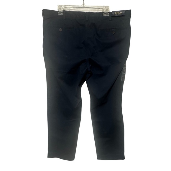 Polo Ralph Lauren Pants Stretch Slim Fit‎ Men's 40x29 Navy Blue Chinos Twill New - Picture 2 of 9